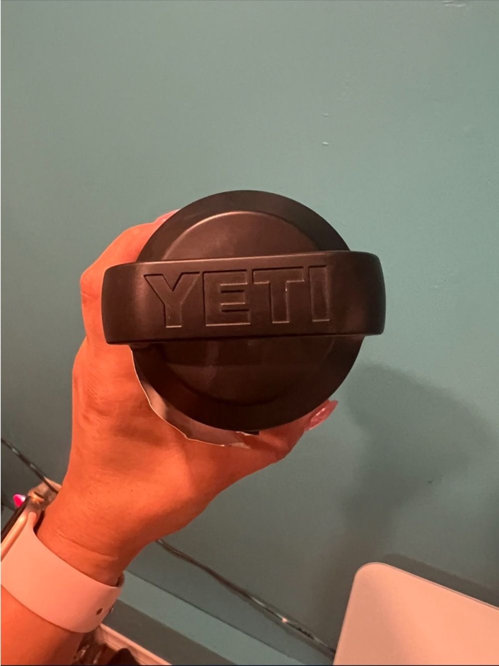 Yeti Red Stainless Steel Water Bottle with Black Lid - Picture 2 of 3